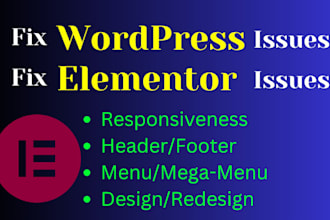 fix elementor bugs and wordpress responsive design issues