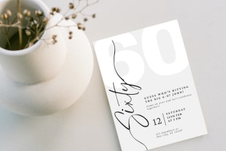 design an elegant birthday invitation