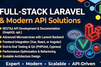 develop PHP laravel rest API with reactjs vuejs angularjs frontend