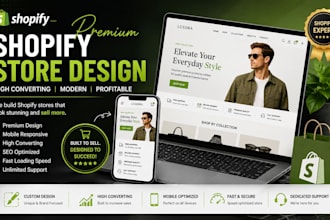 design a luxury shopify store website for your brand