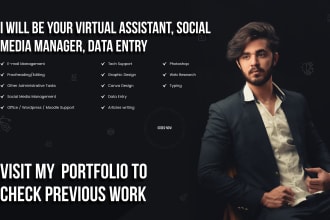 your virtual assistant, social media manager, data entry