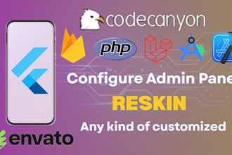reskin, rebrand, and fix bugs in your codecanyon flutter app for android and ios