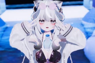 model custom 3d vrchat avatar, furry avatar, vtuber, vrchat avatar, fursona, vrm
