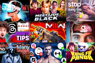 design attractive and professional youtube thumbnails in 2 hours