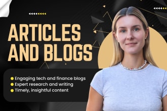 write high quality SEO blog posts and articles