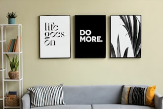 do minimalist typography poster and wall art design
