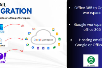 do email migration google workspace, office 365, yahoo