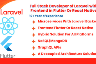 develop mobile apps backend in PHP laravel with UI in flutter and react native