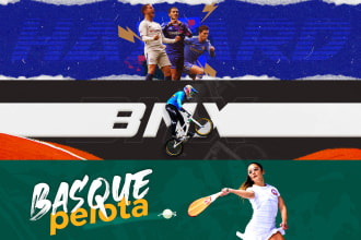 design striking football or sports banners for social media