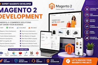 develop a magento 2 ecommerce website store and custom modules