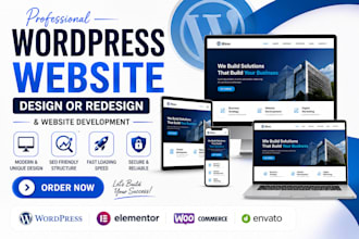 design or redesign wordpress website with elementor pro