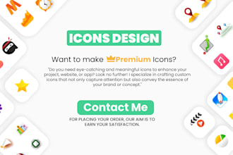 design unique, simple and modern custom icons set