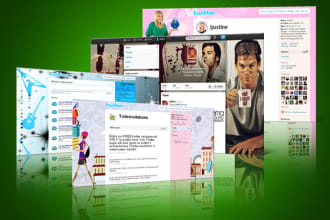design a professional twitter header or background