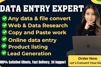 be your professional data entry and data conversion specialist