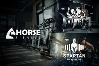 do gym fitness logo design and  clothing brand design