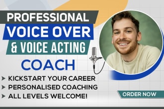 be your professional voice over and voice acting coach in english