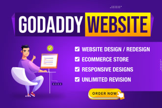 design or redesign godaddy website professionally