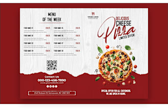 do amazing menu card design, food menu, restaurant menu design