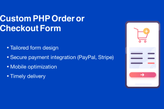 create custom php order forms