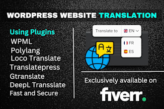 translate wordpress website, any language website translation