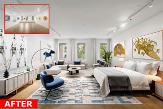 do ultra realistic virtual staging, and renovation of your home within 12 hours