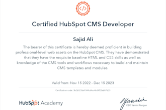 set up hubspot website from scratch certified hubspot developer