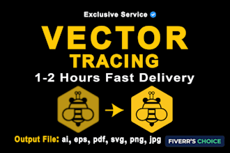 vector tracing, cleanup, redraw logo, image to vector
