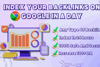 do fast backlink indexing or website pages indexing on google