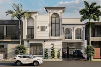 do 3d architectural house exterior modelling and rendering