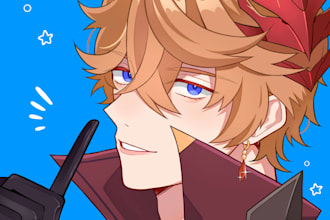 draw anime art commission icon for you in my artstyle