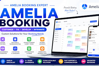 fix amelia problem, issue, error and configure custom features amelia pro