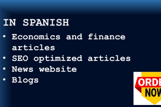 write SEO optimized articles in spanish