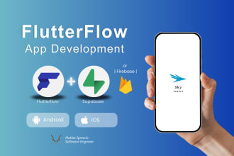 professionally flutterflow mobile app developer integrating supabase or firebase