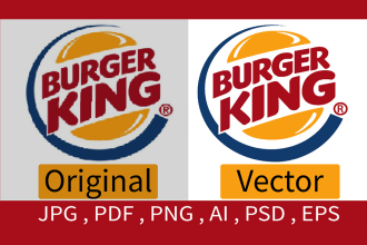 vectorize your logo or image, design a vector illustration in ai, svg, eps, pdf