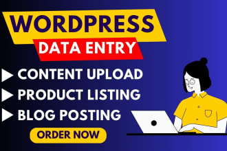 wordpress, shopify data entry, blog posts and product listing