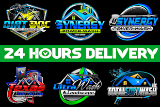 design home cleaning, power and pressure washing logo