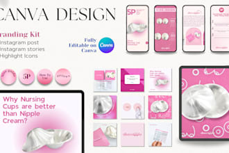 design canva template for instagram grid and social media