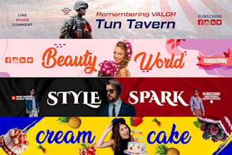 design an outstanding youtube banner or channel art