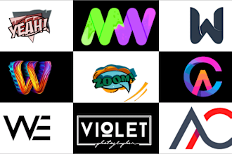 create modern wordmark logo design