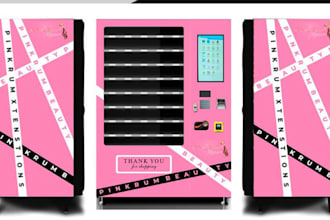 design a vending machine wrap just and log design free