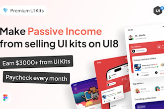 help you to make passive income from selling UI kits on ui8