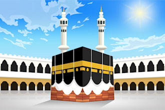 draw buildings, landscapes and objects into vector illustration