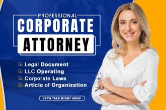 write llc operating, corporate bylaws, article of organization, legal document