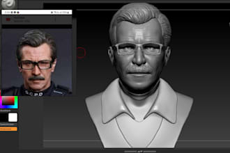 sculpt high quality head 3d model for 3d printing