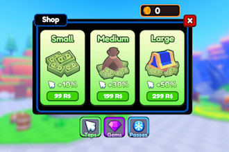 create professional UI design for roblox game