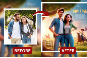 make your photo look like a disney pixar movie poster or a fantasy story