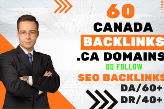 build 60 canada backlinks from ca domains for rank your site