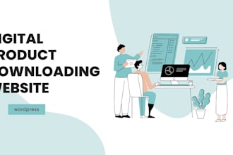 create digital product downloading website