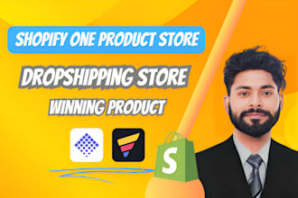 build a profitable shopify one product dropshipping store