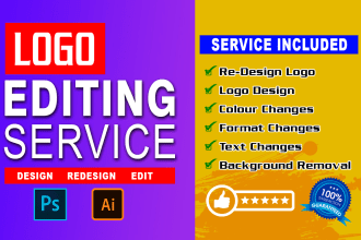 do redesign,modify, revamp, edit your existing logo design